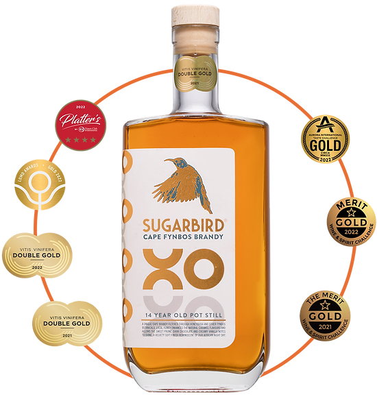 Sugarbird Cape Fynbos XO Brandy 75 cl. 38% - Premiumgin.dk